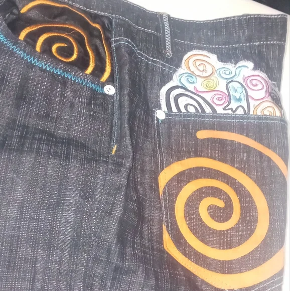 Mens multicolored pac man jeans - Picture 1 of 3